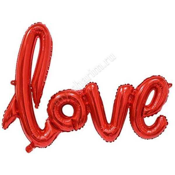 Надпись прописью "Love" , Красный,  104см